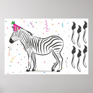 Poster Pin the Tail on Zebra