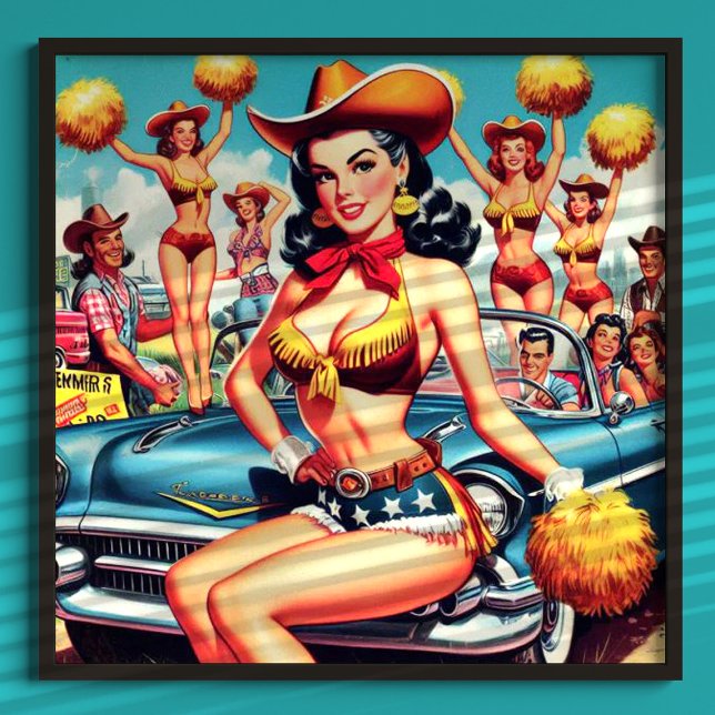 Poster Pin-up do Cheerleader do país (Criador carregado)