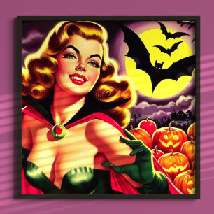Poster Pin-up do Vampiro Tradicional Cute