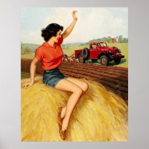Poster Pin-up em Haystack Art