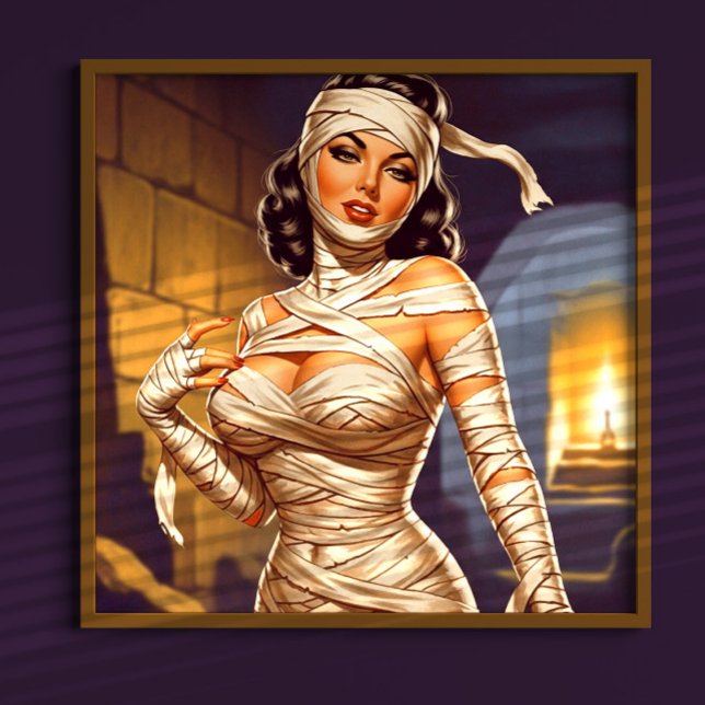 Poster Pin-up Múmia Vintage (Criador carregado)