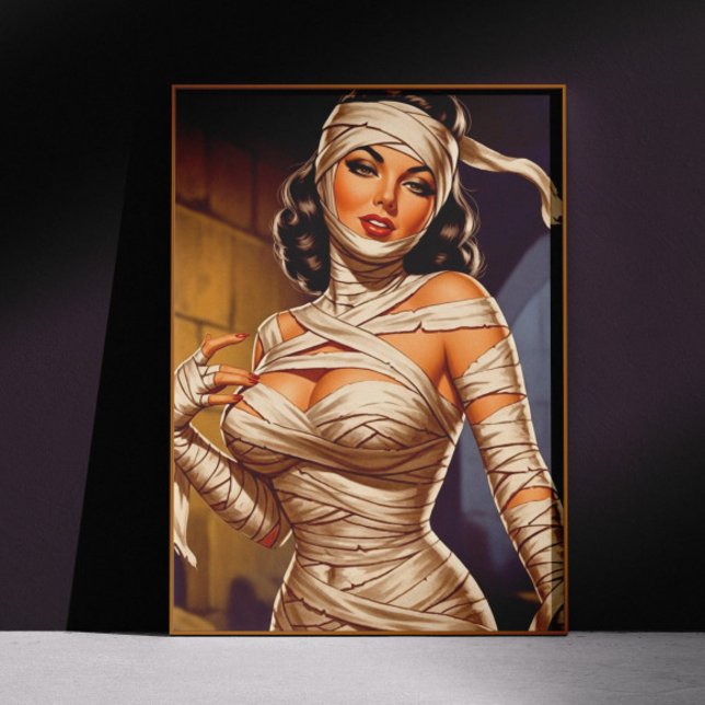 Poster Pin-up Múmia Vintage (Criador carregado)