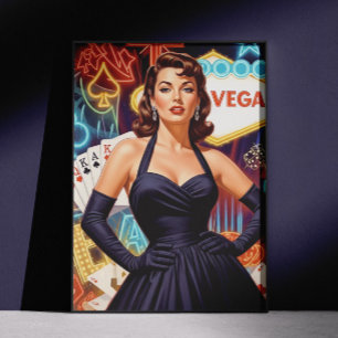 Poster Pin-up Retro de Las Vegas