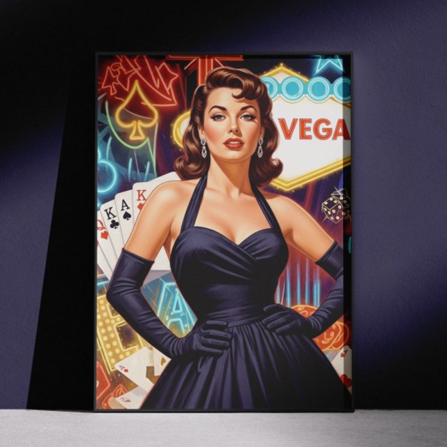 Poster Pin-up Retro de Las Vegas (Criador carregado)