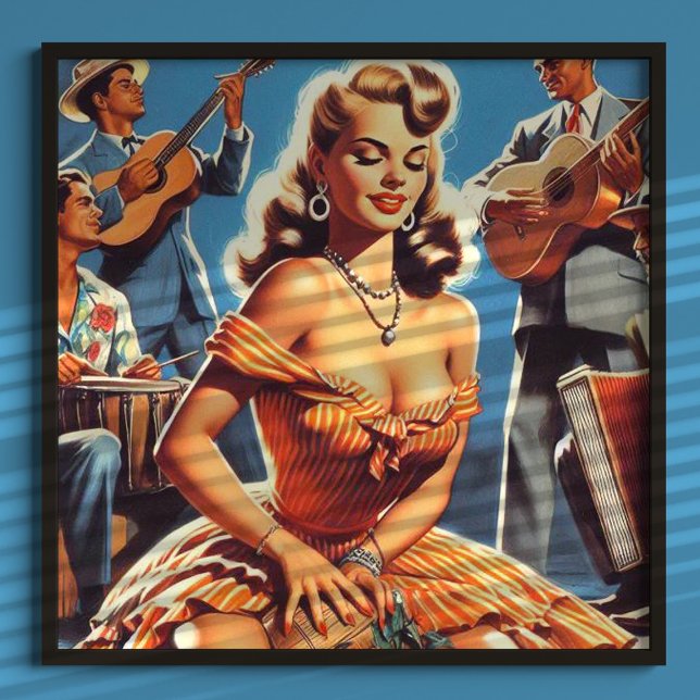 Poster Pin-up Retro Salsa (Criador carregado)