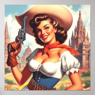Poster Pin-up Vintage Country