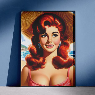 Poster Pin-up Vintage de Verão