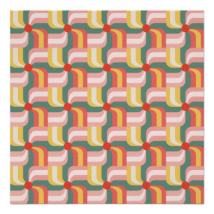 Pôster Pinagens geométricas Abstrato coloridas