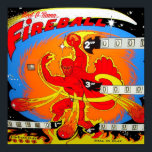 Pôster Pinball<br><div class="desc">Vintage clássico de vidro de fundo de pinball</div>