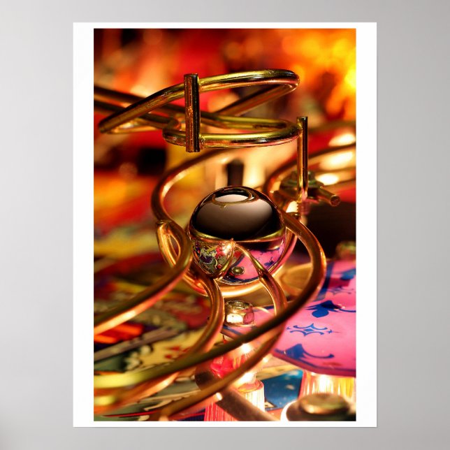 Pôster Pinball em rampa mágica (Frente)