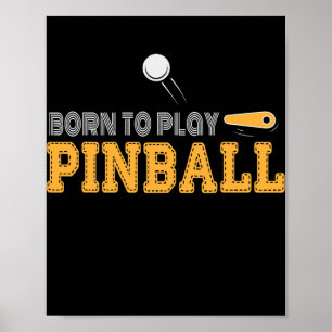 Poster Pinball Machine Pinball Player Engraçado Pinball