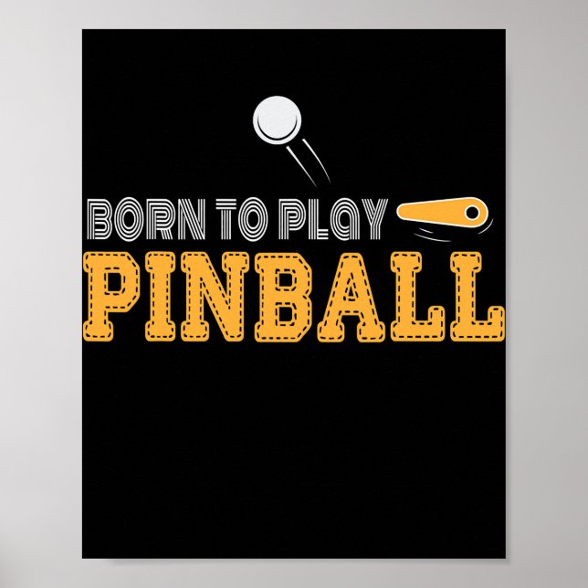 Poster Pinball Machine Pinball Player Engraçado Pinball (Frente)