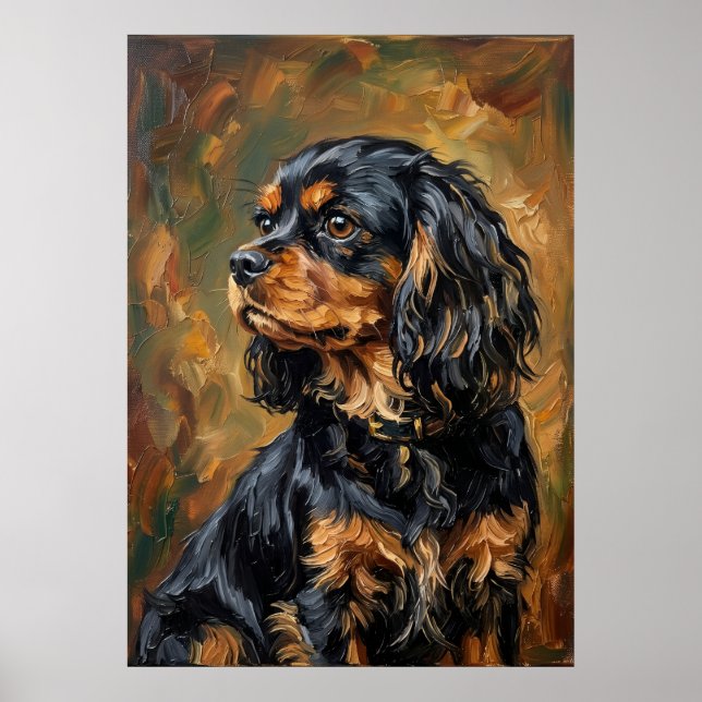 Poster Pincéis Impressionistas do Cavalier King Charles S (Frente)