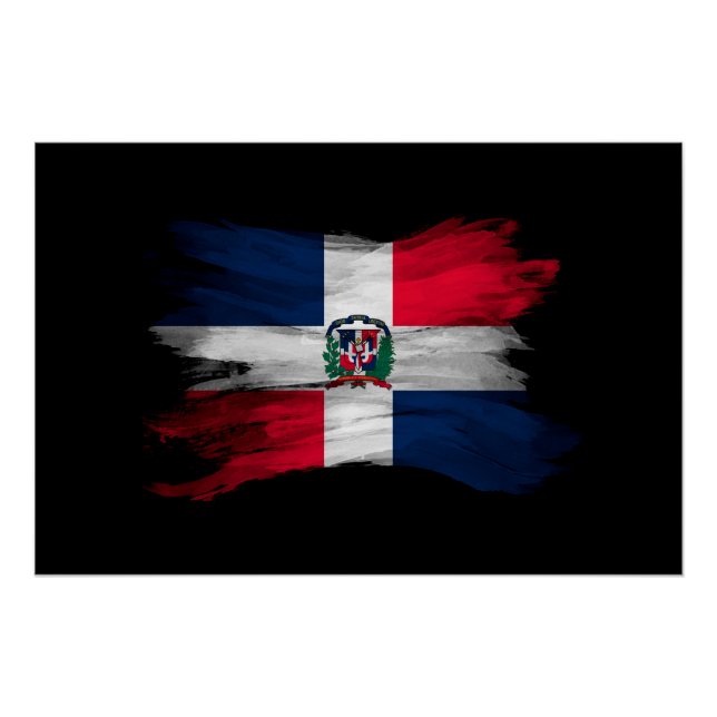 Pôster Pincel de pincel da República Dominicana (Frente)