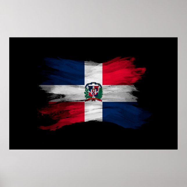 Poster Pincel de pincel da República Dominicana (Frente)