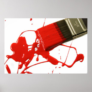 Pôster Pincel vermelho