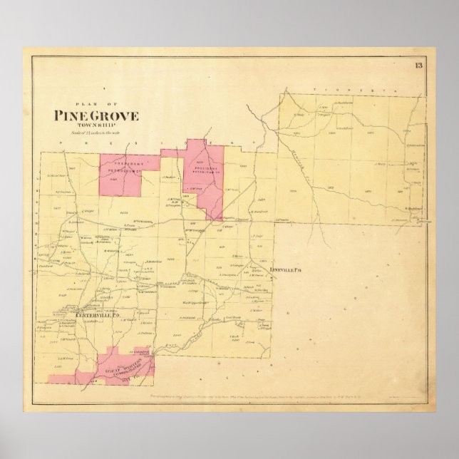 Pôster Pine Grove Township (Frente)