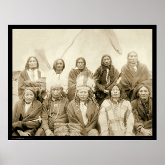 Pôster Pine Ridge Agency Indian Chiefs SD 1891