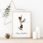 Poster Pine Tree Feliz Chirtsmas<br><div class="desc">Feliz de Poster de natal de de árvore</div>