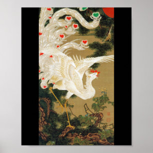 Poster Pine Tree & Phoenix (Love Heart Phoenix), Jakuchu