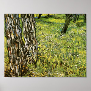 Poster Pine Trees & Dandelions Van Gogh Belas Artes