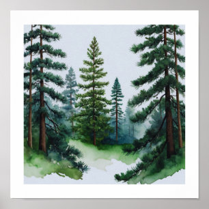 Poster Pine Trees Wall Art