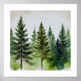 Poster Pine Trees Wall Art