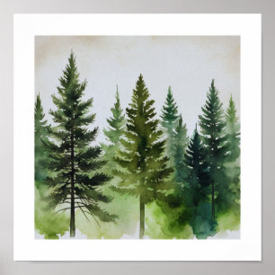 Poster Pine Trees Wall Art