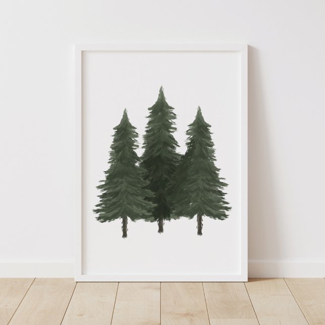 Poster Pine Trees Woodland Nursery Decor (Criador carregado)