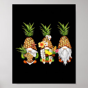 Poster Pineapple Gnomos Beaches Summer Aloha Hawaii Hawai