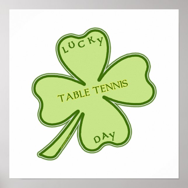 Poster Ping Pong do Dia da Sorte (Frente)