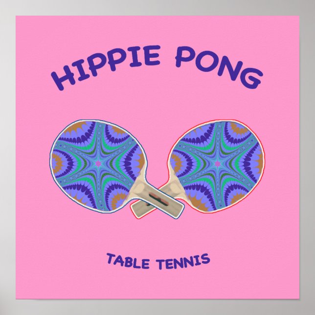 Poster Ping Pong Hippie (Frente)