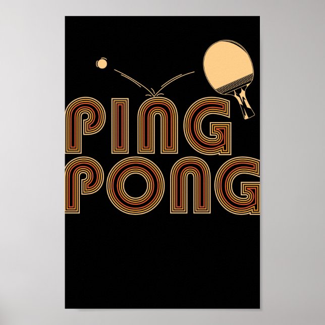 Poster Ping Pong Kelle mit Ball Tischtênis (Frente)