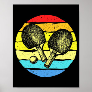 Poster Ping Pong - Mesa de anéis - Anéis - Retro