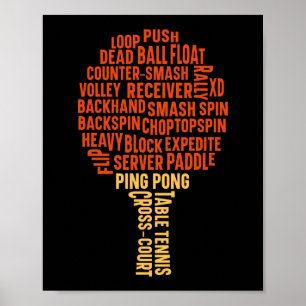 Poster Ping Pong Mesa Tênis Backspin Block