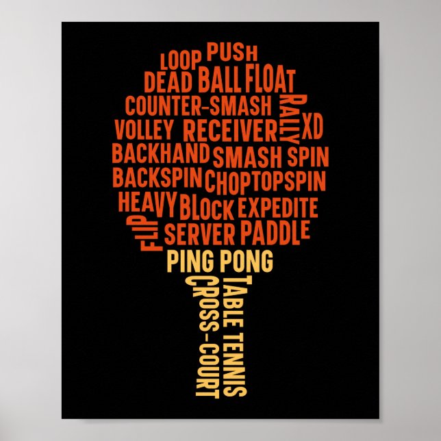 Poster Ping Pong Mesa Tênis Backspin Block (Frente)