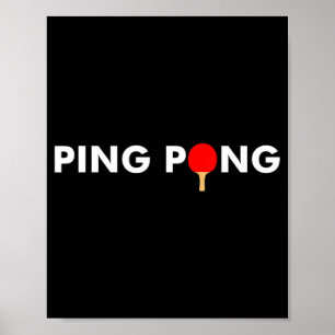 Poster Ping Pong Paddle para Mesa de Tênis