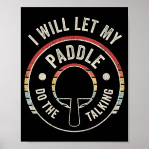 Poster Ping Pong Vintage - Tênis de Mesa de diversão