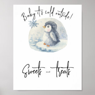 Poster Pinguim bebê na banquisa - Doces e guloseimas