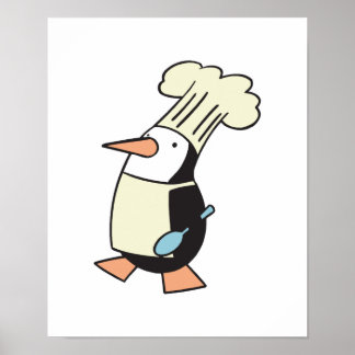 Pôster pinguim bobo chef