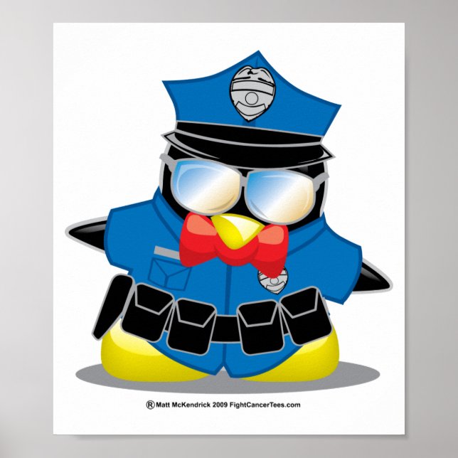 Pôster Pinguim da Polícia (Frente)