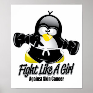 Poster Pinguim de combate do cancer de pele