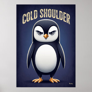 Poster Pinguim de Ombro Frio – Personagem de Desenho Anim