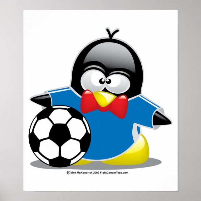 Pôster Pinguim do futebol (Frente)