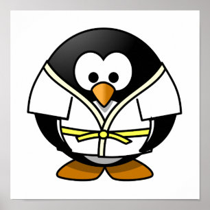 Pôster Pinguim do judo dos desenhos animados