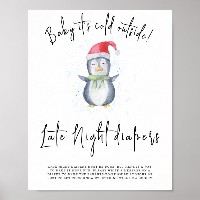 Poster Pinguim - fraldas Noturnas Tardes (Frente)