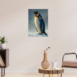 Poster Pinguim majestoso na neve árctica