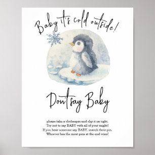 Poster Pinguim - Não diga bebê