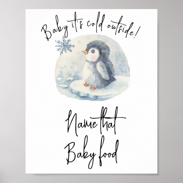 Poster Pinguim - Nome aquele alimento para bebês (Frente)