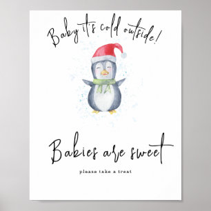 Poster Pinguim - Os bebês são doces